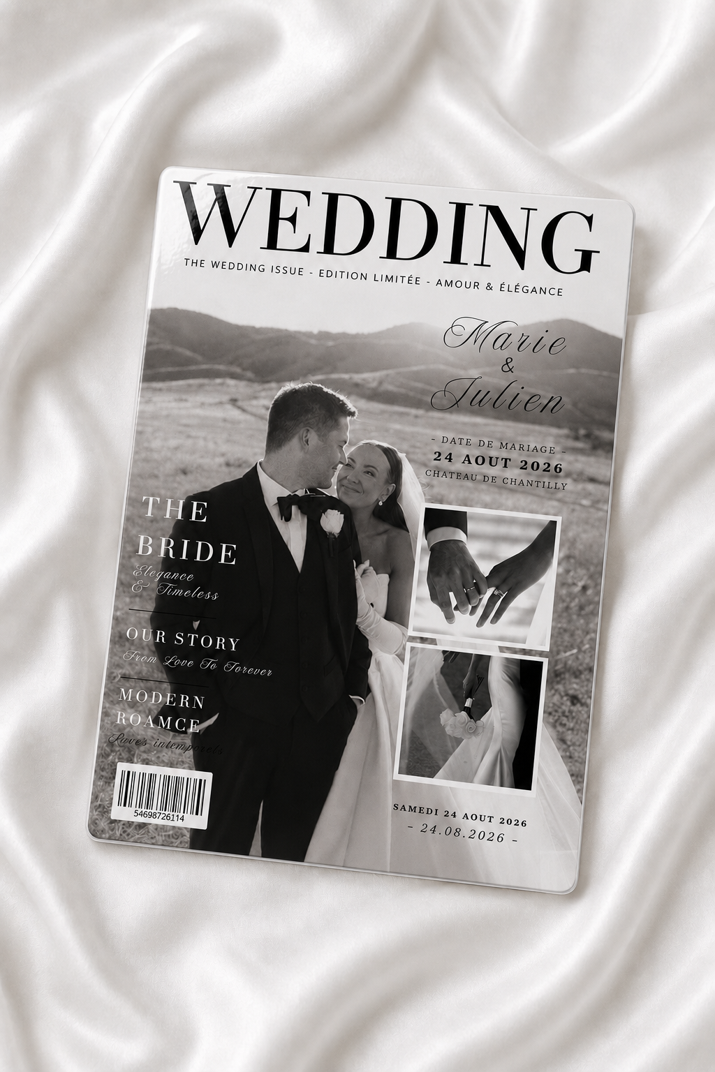 Plaque en aluminium - Wedding Black