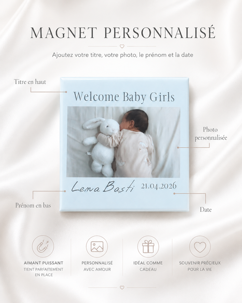 Magnet en aluminium - Naissance