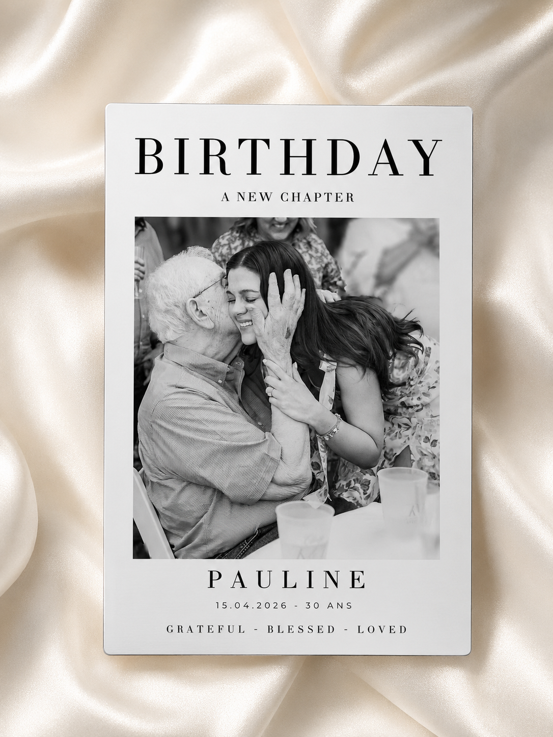 Plaque en aluminium - Birthday Minimal