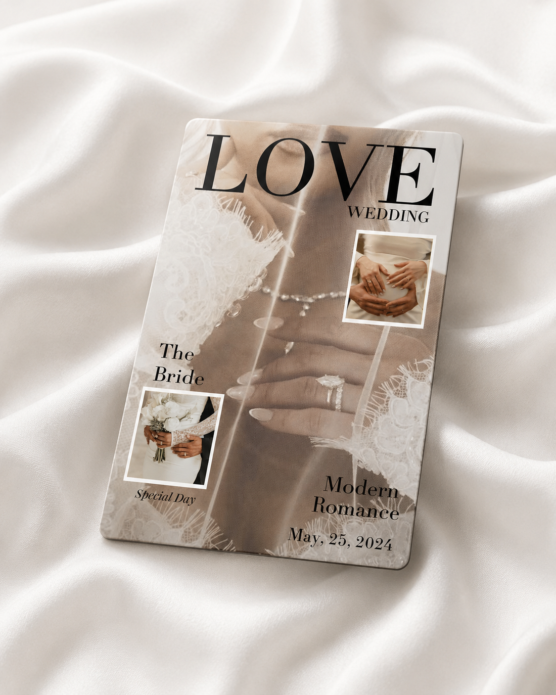 Plaque en aluminium - Love