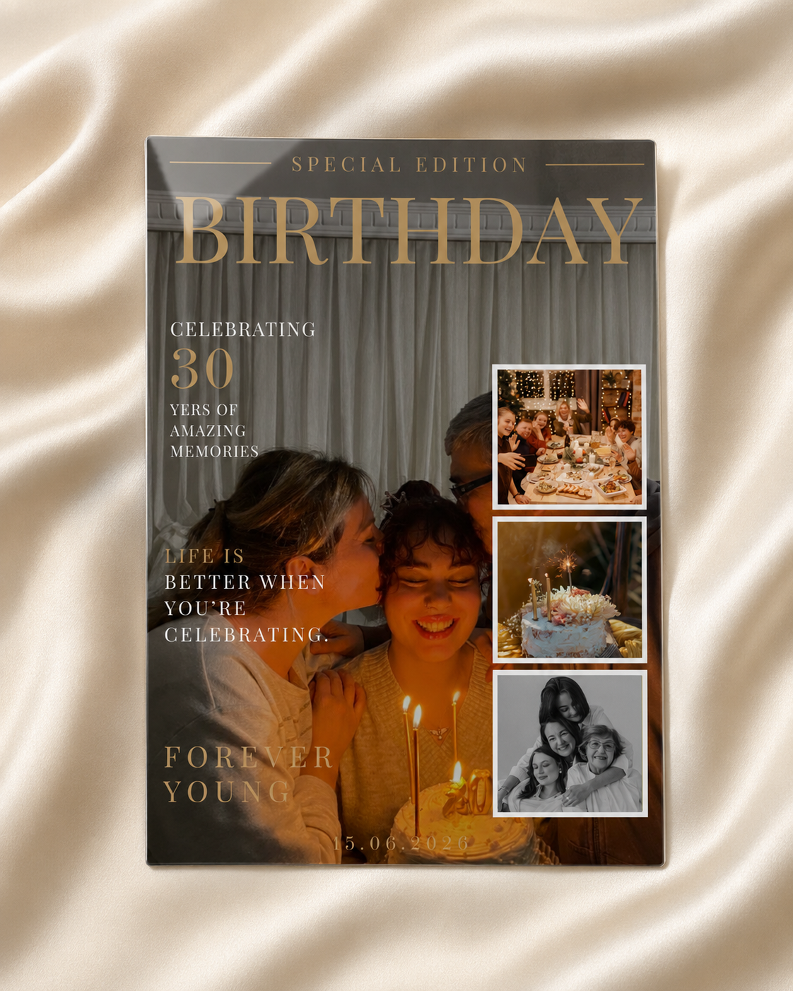 Plaque en aluminium - Birthday